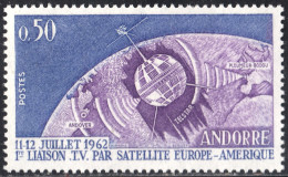 Andorra Francesa 165 1962 T. Espaciales MNH - Andere & Zonder Classificatie