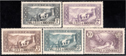 Andorra Francesa 24/28 1932/33 Paisajes MNH - Autres & Non Classés