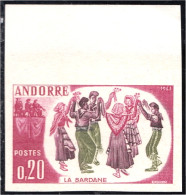 Andorra Francesa 166 1963 Folclore Danza MNH Sin Dentar - Otros & Sin Clasificación