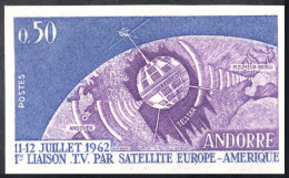 Andorra Francesa 165 1962 T. Espaciales MNH Sin Dentar - Autres & Non Classés