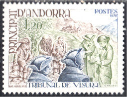 Andorra Francesa 272 1978 Tribunal De Visura MNH - Otros & Sin Clasificación