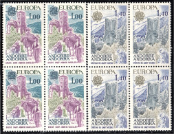 Andorra Francesa 261/62 Bl.4 1977 Iglesia San Joan De Caselles MNH - Autres & Non Classés