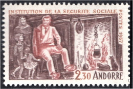 Andorra Francesa 183 1967 Institución De La Seguridad Social MNH - Andere & Zonder Classificatie