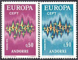 Andorra Francesa 217/18 1972 Europa Cept MNH - Otros & Sin Clasificación