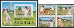 DEP3  Anguilla  Nº 698/01 + HB 78  Deportes Cricket MNH - Anguilla (1968-...)