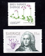 SUEDE 2007 - Yvert N° 2547/2548  - Facit 2586/2587 - Neufs ** MNH - Carl Von Linné 2007 - Nuovi
