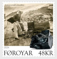 Faroe Islands Denmark 2024 Coal Mining Rail Trolley Stamp MNH - Minerales