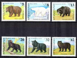 Animaux Ours Bulgarie 1988 (12) Yvert N° 3205 à 3210 Oblitéré Used - Bären
