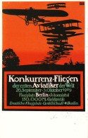 CA77.  Postcard.  Reprint Of 1909 Advertising Poster.  Berlin Airshow. 1909. - Meetings