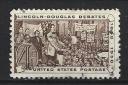 USA 1958  Lincoln And Douglas Debating  Y.T.  649 (0) - Used Stamps