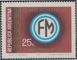 Argentina 906 1971 30 Años De La Industria De Fabricaciones Militares - Sonstige & Ohne Zuordnung