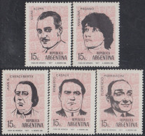 Argentina 892/96 1971 Comediantes Argentinos MNH - Autres & Non Classés