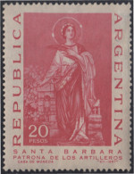 Argentina 803 1967 Santa Barbara Patrona De Los Artilleros MNH - Sonstige & Ohne Zuordnung