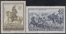 Argentina 797/98 1967 150 Años De La Batalla De Chacabuco MNH - Otros & Sin Clasificación