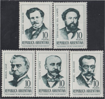 Argentina 763/67 1966 Escritores (II) Ascasubi Cané Rafael Obligado MNH - Autres & Non Classés