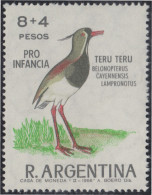 Argentina 729 1966 Sobrecarga Pro Infancia Pájaro Bird MNH - Autres & Non Classés