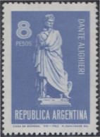 Argentina 718 1965 7° 100 Años Del Nacimiento De Dante Alighieri Poeta MNH - Autres & Non Classés