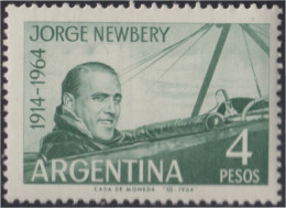 Argentina 684 1964 50 Años De La Muerte De Jorge Newbery Piloto De Aviación MN - Autres & Non Classés