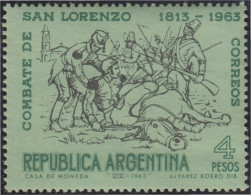 Argentina 673 1963 150 Años De La Batalla De San Lorenzo MNH - Altri & Non Classificati