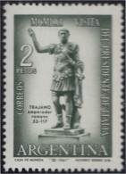 Argentina 638 1961 Presidente Italiano Gronchi Estatua Del Emperador Trajan MN - Altri & Non Classificati