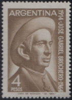 Argentina 686 1964 50 Años De La Muerte De Pedro José Gabriel Pacheco MH - Autres & Non Classés