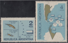 Argentina 682/683 1964 Mapa De Islas Y Territorio Antártico De Argentina MH - Autres & Non Classés