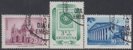 Argentina 649/51 1961 Exposición  Y Centenario Del Sello De Argentina Usados - Autres & Non Classés