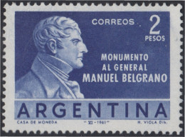 Argentina 645 1961 Inauguración  Del Monumento Del Gral Manuel Belgrano MH - Andere & Zonder Classificatie