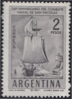 Argentina 635 1961 150 Años Del Combate Naval De San Nicolás MH - Andere & Zonder Classificatie