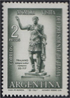 Argentina 638 1961 Presidente Italiano Gronchi Estatua Del Emperador Trajan MH - Sonstige & Ohne Zuordnung