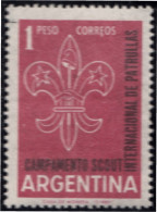 Argentina 633 1961 Scoutismo Internacional MH - Autres & Non Classés