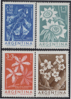  Argentina 629/32 1960 Exposición Filatélica Temex Flores Flowers MH - Other & Unclassified