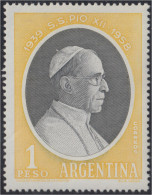 Argentina 597 1957 A La Memoria De Su SS El Papa Pío XII MH - Autres & Non Classés