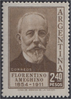 Argentina 572 1956 45 Años De La Muerte Del Antropólogo Florentino Ameghino MH - Autres & Non Classés