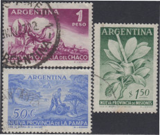 Argentina 564/66 1956 Nueva Provincia De La Pampa Usados - Sonstige & Ohne Zuordnung