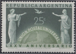 Argentina 502 1949 75 Aniversario Del UPU MH - Autres & Non Classés