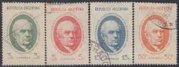 Argentina 387/90 1938 150 Años De La Muerte De Domingo Sarmiento Usados - Autres & Non Classés