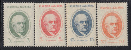 Argentina 387/90 1938 150 Años De La Muerte De Domingo Sarmiento MH - Otros & Sin Clasificación