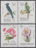 Argentina 1053a/1056a 1976 Pájaros Y Flores Birds And Flowers MNH - Otros & Sin Clasificación