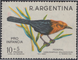 Argentina 784 1967 Pájaro Bird Fauna Sobrecarga Pro Infancia MH - Altri & Non Classificati