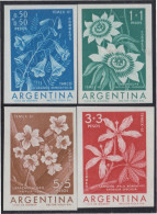 Argentina 629a/32a 1960 Exposición Filatélica Temex Flores Flowers MNH - Altri & Non Classificati