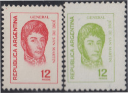 Argentina 1038/1039 1975 Serie Corriente. General José De San Martín MNH - Autres & Non Classés