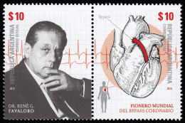 Argentina 3082/83 2015 René Favaloro Cardiólogo MNH - Sonstige & Ohne Zuordnung