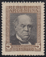 Argentina 164 1911 Presidente Domingo F. Sarmiento MH - Autres & Non Classés