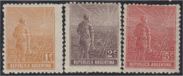 Argentina 193/95 1915 República De Argentina Paisano MH - Otros & Sin Clasificación