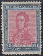 Argentina 211 1916 Gral José De San Martín MH - Sonstige & Ohne Zuordnung