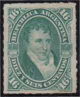 Argentina 34 1876/78 Manuel Belgrano Sin Goma - Otros & Sin Clasificación