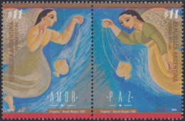 Argentina 3160/61 2016 Amor Ángeles Pintura De Norah Borges MNH - Otros & Sin Clasificación