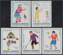 Argentina 1417/21 1984 Filatelia Argentina Juegos Infantiles MNH - Other & Unclassified