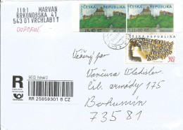 R Envelope Czech Republic FRAMA Stamps Used In Vrchlabi In 2014 - Vignette [ATM]